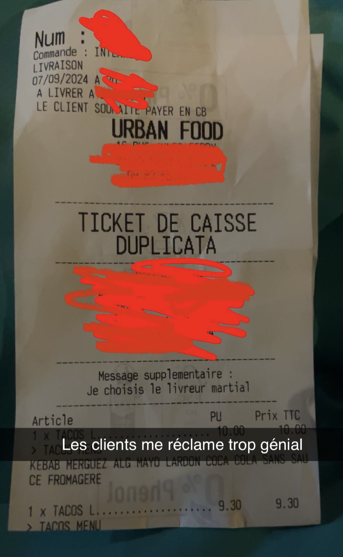 Leticket de caisse